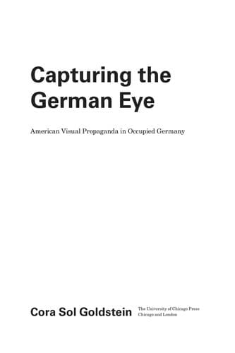 Cover of Capturing the German eye by Cora Sol Goldstein