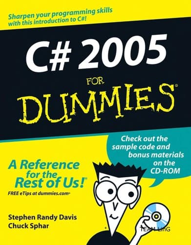 Cover of C♯ 2005 for dummies by Stephen Randy Davis