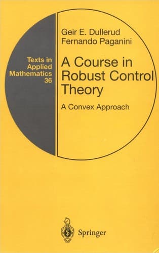Cover of A course in robust control theory by Geir E. Dullerud