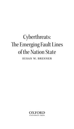 Cover of Cyberthreats by Susan W. Brenner
