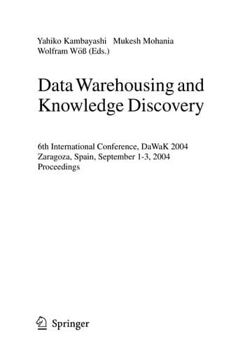 Cover of Data warehousing and knowledge discovery by DaWaK 2004 (2004 Zaragoza, Spain)