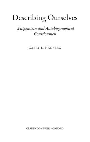 Cover of Describing ourselves by Garry Hagberg