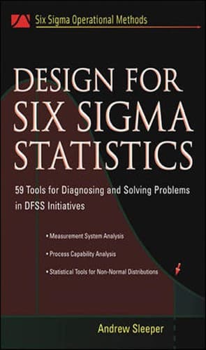 Cover of Design for Six Sigma statistics by Andrew D Sleeper