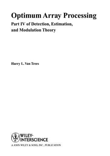 Cover of Detection, estimation, and modulation theory by Harry L. Van Trees