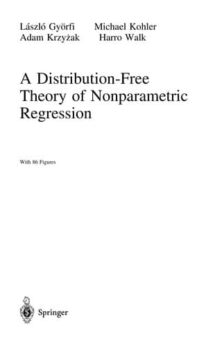 Cover of A distribution-free theory of nonparametric regression by [name missing]