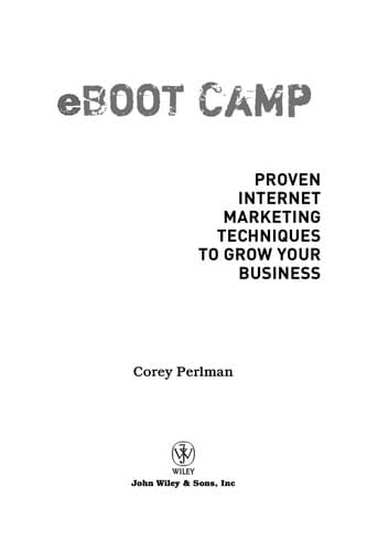 Cover of e Boot camp by Corey Perlman