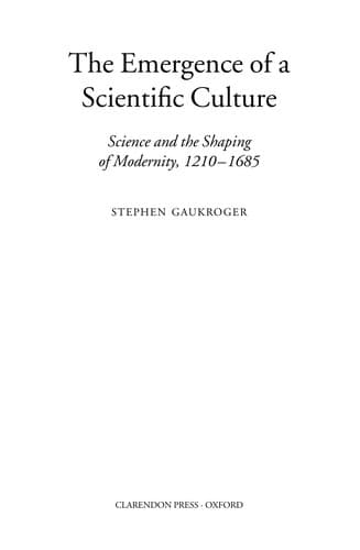 Cover of The emergence of a scientific culture by Stephen Gaukroger