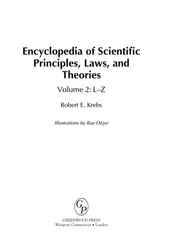Cover of Encyclopedia of scientific principles, laws, and theories by Krebs, Robert E