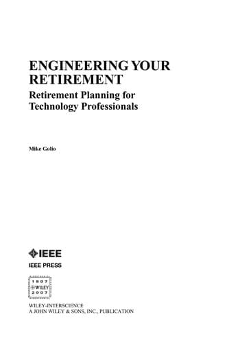 Cover of Engineering your retirement by John Michael Golio
