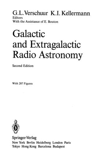 Cover of Galactic and Extragalactic Radio Astronomy by Gerrit L. Verschuur