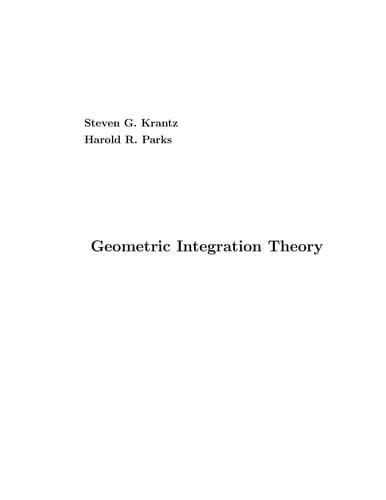 Cover of Geometric integration theory by Steven G. Krantz