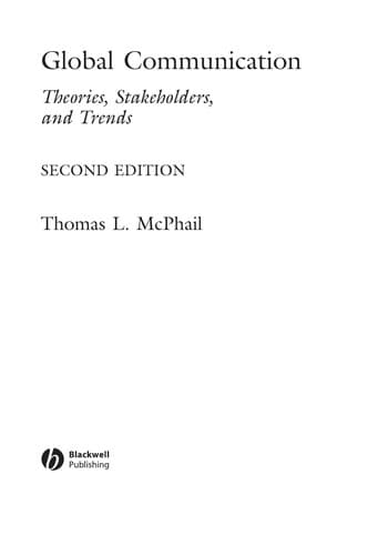 Cover of Global communication by Thomas L McPhail