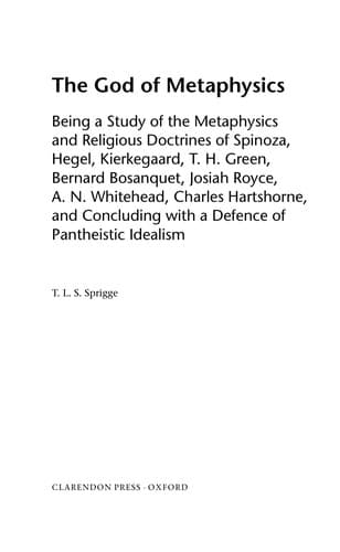 Cover of The God of metaphysics by Timothy L. S Sprigge
