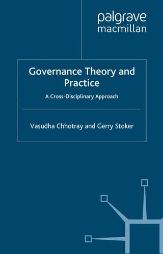 Cover of Governance theory and practice by Vasudha Chhotray