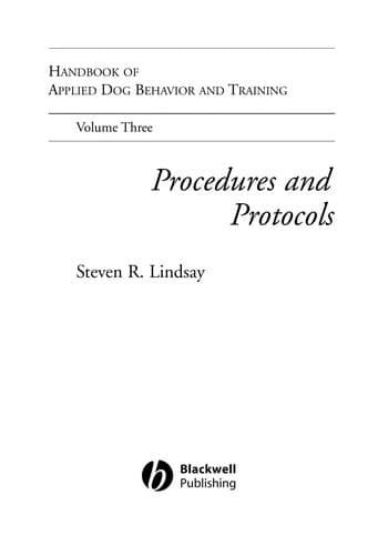 Cover of Handbook of applied dog behavior and training by Steven R. Lindsay