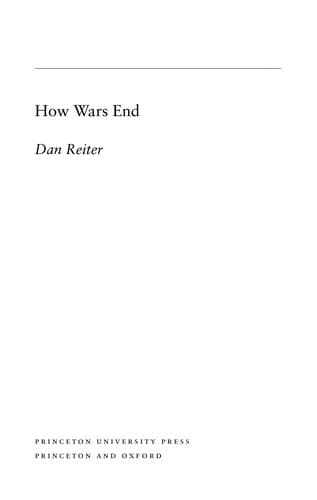 Cover of How wars end by Dan Reiter