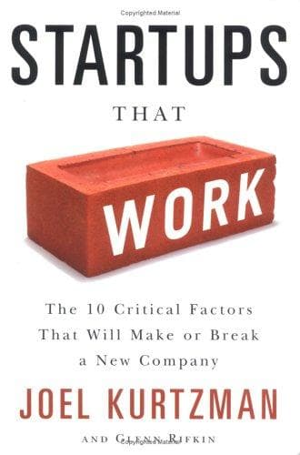 Cover of Startups that work by Joel Kurtzman