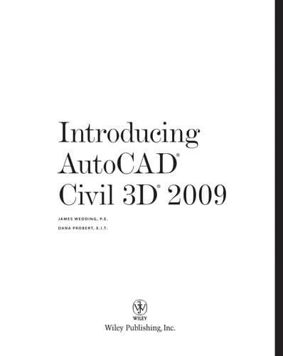 Cover of Introducing AutoCAD Civil 3D 2009 by James Wedding