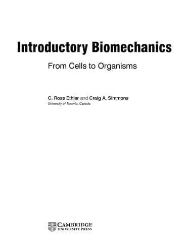 Cover of Introductory biomechanics by Christopher Ross Ethier