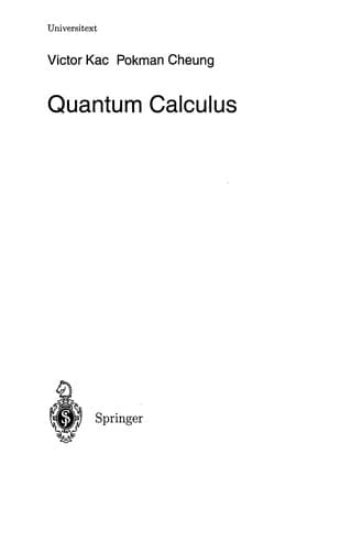Cover of Quantum calculus by Victor G. Kac