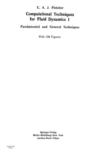Cover of Computational techniques for fluid dynamics by Clive Fletcher