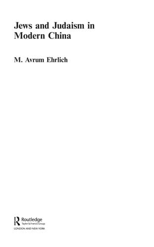 Cover of Jews and Judaism in modern China by Avrum M. Ehrlich
