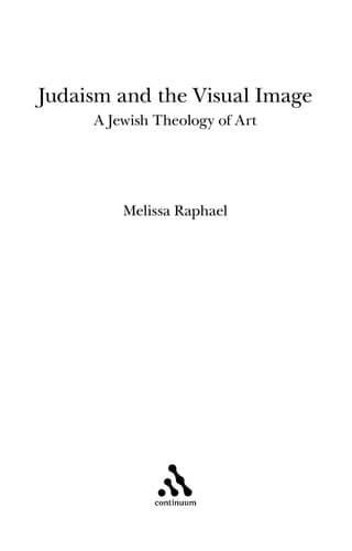 Cover of Judaism and the Visual Image by Melissa Raphael