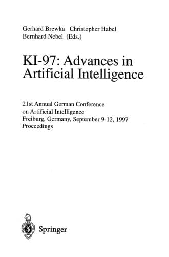 Cover of KI-97--advances in artificial intelligence by German Conference on Artificial Intelligence (21st 1997 Freiburg, Germany)