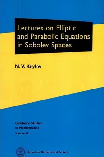 Cover of Lectures on elliptic and parabolic equations in Sobolev spaces by N. V. Krylov