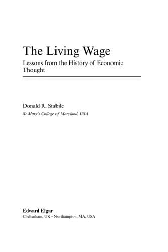 Cover of The living wage by Donald Stabile