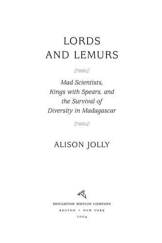 Cover of Lords and lemurs by Jolly· Alison