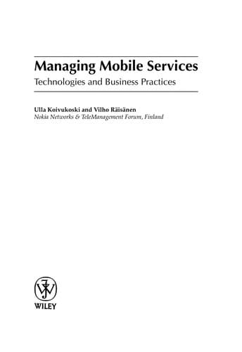 Cover of Managing mobile services by Ulla Koivukoski