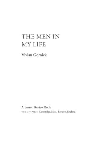 Cover of The men in my life by Vivian Gornick