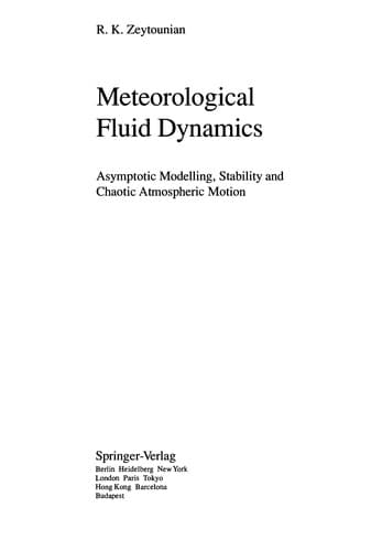 Cover of Meteorological fluid dynamics by R. Kh Zeytounian