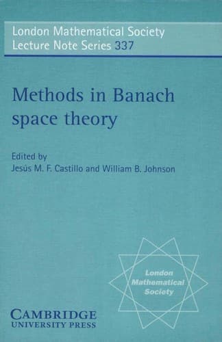 Cover of Methods in Banach space theory by Conference on Banach Spaces (5th 2004 Cáceres, Spain)