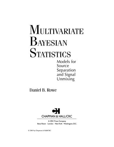 Cover of Multivariate Bayesian statistics by Daniel B Rowe