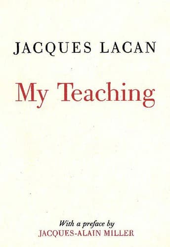Cover of My teaching by Jacques Lacan