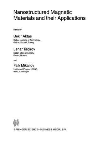 Cover of Nanostructured magnetic materials and their applications by NATO Advanced Research Workshop on Nanostructured Magnetic Materials and their Applications (2003 Istanbul, Turkey)