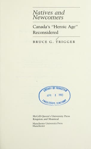 Cover of Natives and newcomers by Bruce G. Trigger