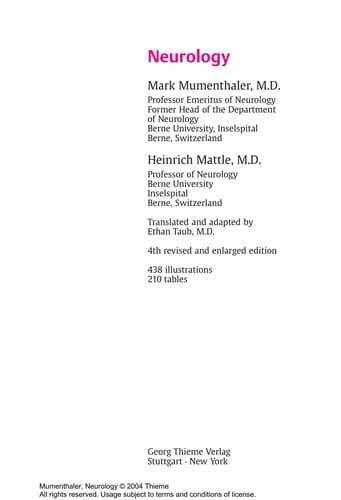 Cover of Neurology by Marco Mumenthaler