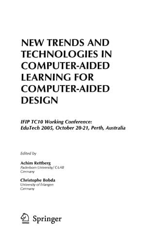 Cover of New trends and technologies in computer-aided learning for computer-aided design by EduTech 2005 (2005 Perth, W.A.)