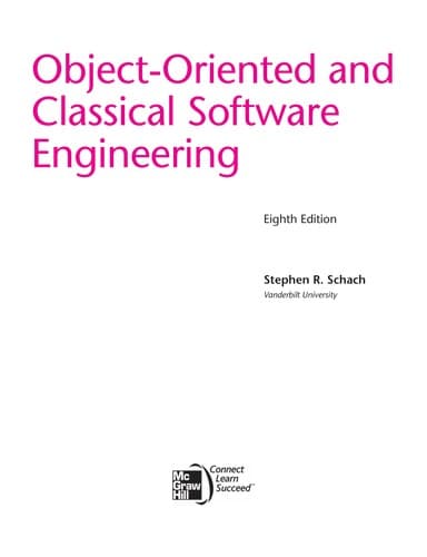 Cover of Classical and object-oriented software engineering by Stephen R. Schach