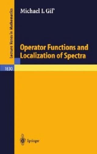 Cover of Operator functions and localization of spectra by M. I. Gilʹ