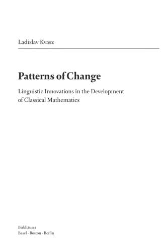 Cover of Patterns of change by Ladislav Kvasz