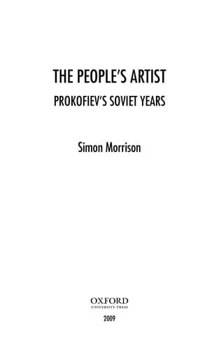 Cover of The people's artist by Simon Alexander Morrison
