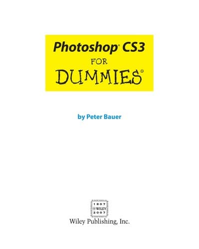 Cover of Photoshop CS3 for dummies by Peter J. Bauer