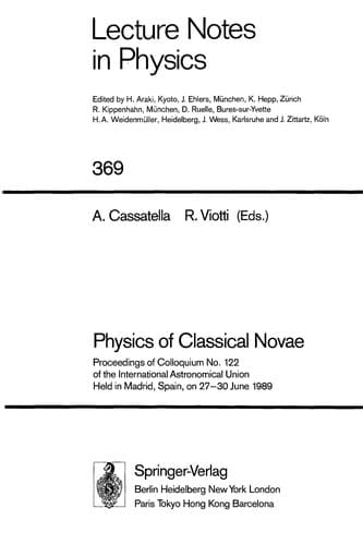 Cover of Physics of classical novae by International Astronomical Union. Colloquium