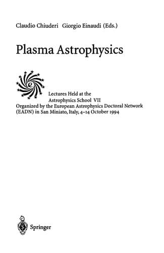 Cover of Plasma astrophysics by Astrophysics School (7th 1994 San Miniato, Italy)