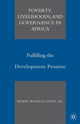 Cover of Poverty, livelihoods, and governance in Africa by Kempe R. Hope