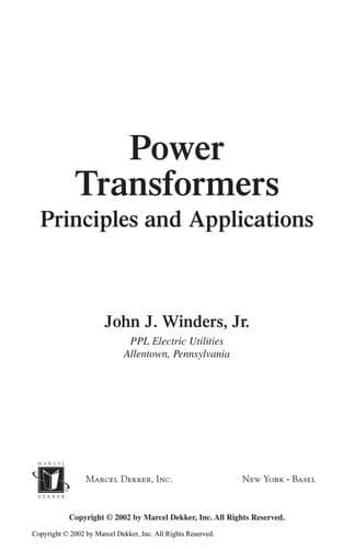 Cover of Power transformers by John J. Winders